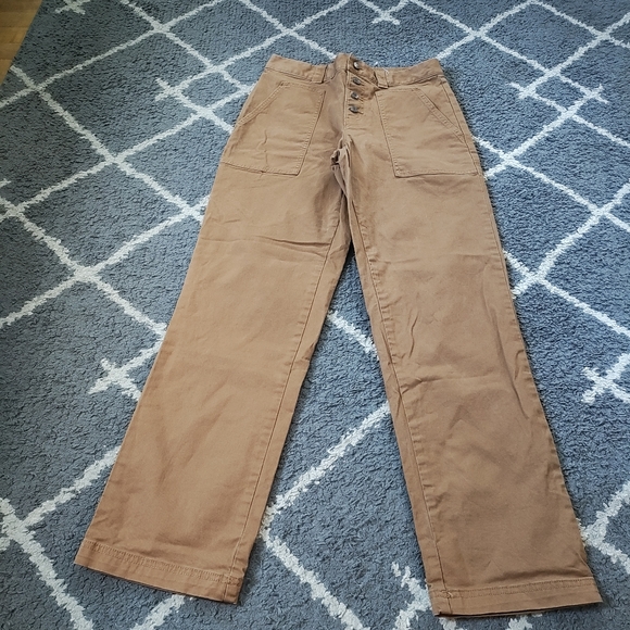 COLUMBIA “Holly Hideaway” Cotton Pants/Camel Brown/Straight Leg size 6 - Picture 5 of 12